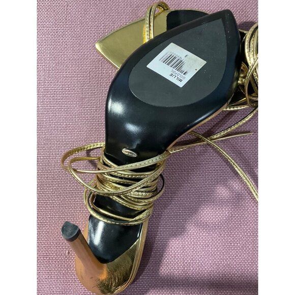 Tony Bianco Millie Sandals in Gold Foil 9 with Box Womens High Heels - Picture 11 of 15